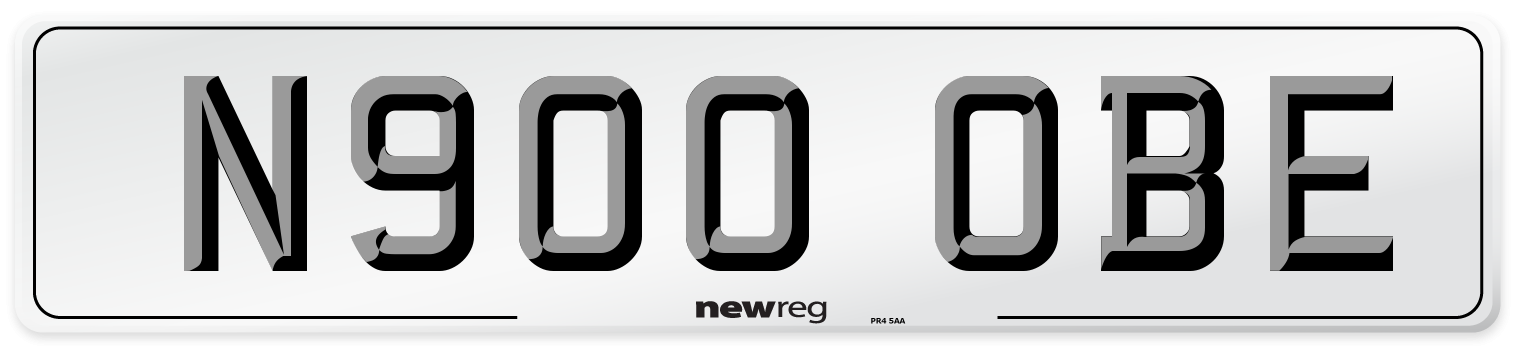 N900 OBE Number Plate from New Reg